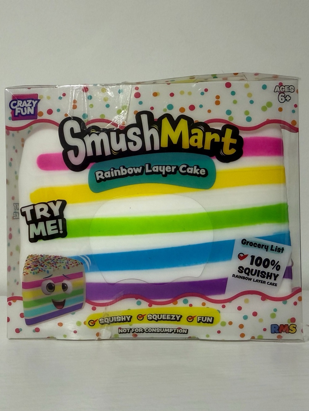 🍰 Super Fun SmushMart Rainbow Layer Cake Squishy Toy 🌟